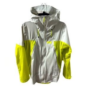 HELLY HANSON ODIN White and Neon Yellow Hooded Jacket